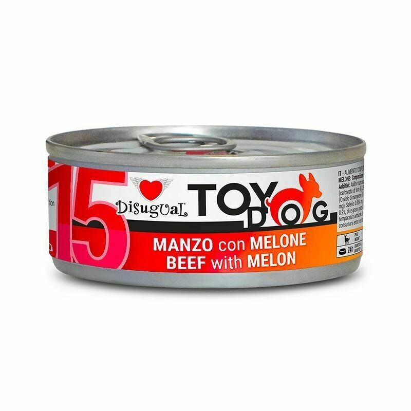 ​Disugual Toy Dog15 Fruit Manzo con Melone Umido per cani 85g