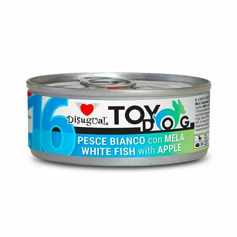 ​Disugual Toy Dog16 Fruit Pesce Bianco con Mela Umido per cani 85g