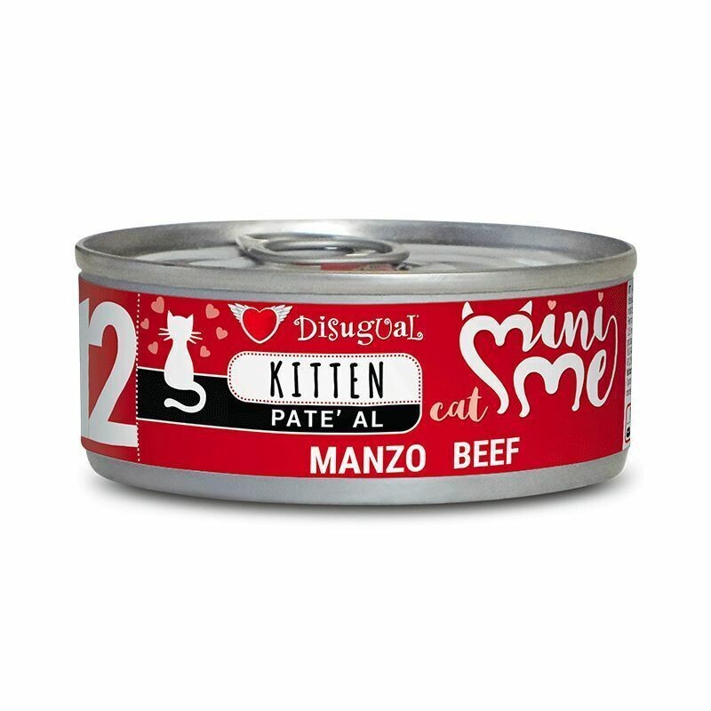 Disugual MiniMe12 Kitten Manzo Alimento umido per gatti 85 g