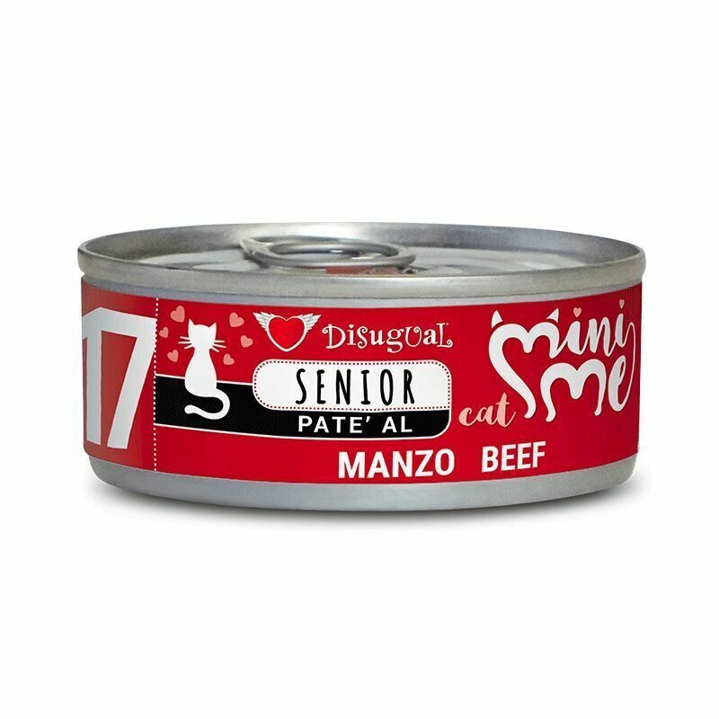 ​Disugual MiniMe17 Senior Manzo Alimento umido per gatti anziani 85g