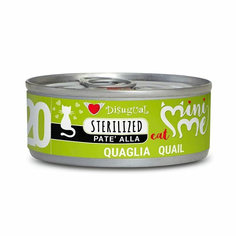 ​Disugual MiniMe20 Sterilized Quaglia Alimento per gatti sterilizzati 85g