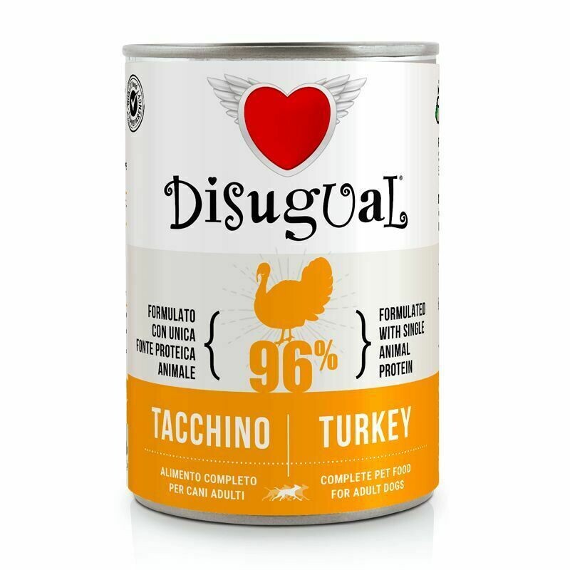 ​Disugual Patè Monoproteico Tacchino Alimento umido per cani 400 g