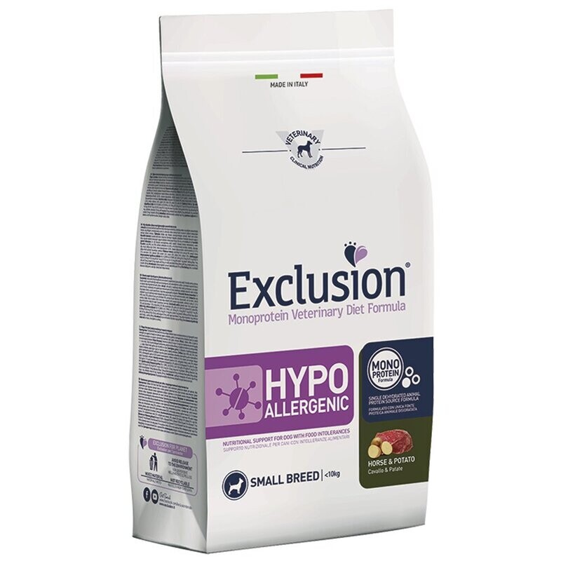 Exclusion Hypoallergenic Horse & Potato Small Breed Crocchette per Cani 2 kg