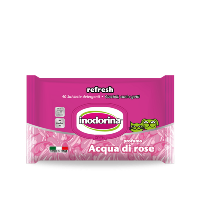 Inodorina Salviette Detergenti Acqua di Rose 40pz.