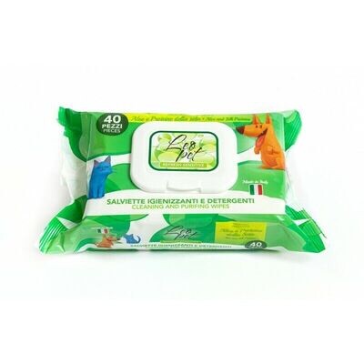 LEOPET SALVIETTE ALOE E PROTEINE DELLA SETA 40 PZ.