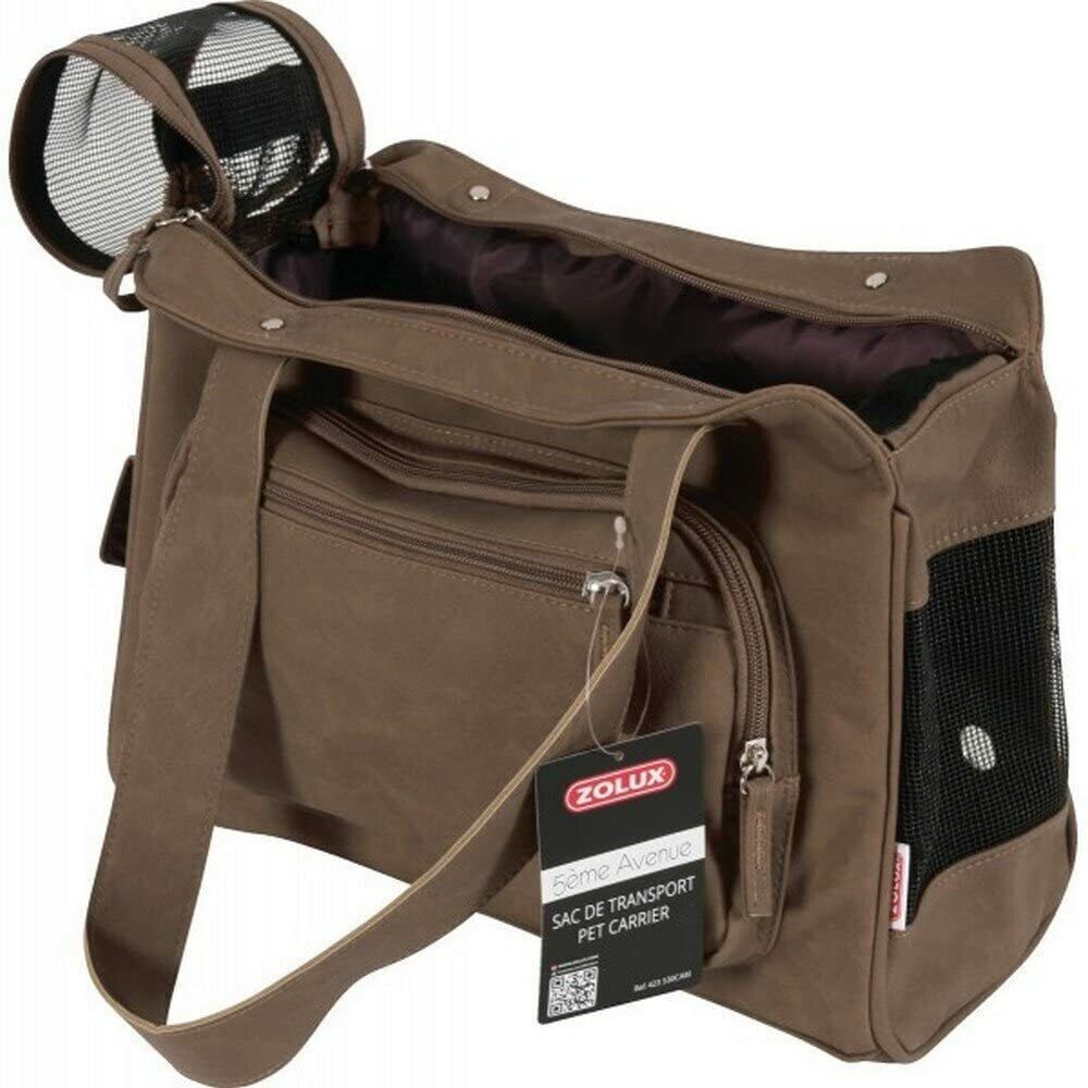 Zolux 5TH Avenue Borsa per cani e gatti, Colore: Tortora