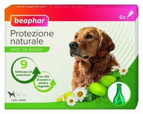 Beaphar Spot On per Cani > 30 kg con olio di Neem 6 fiale