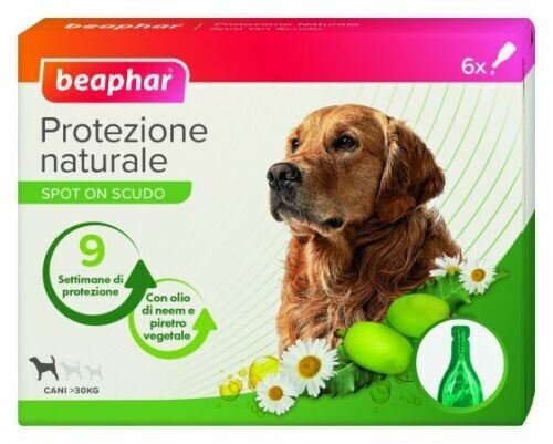 ​Beaphar Spot On per Cani > 30 kg con olio di Neem  6 fiale