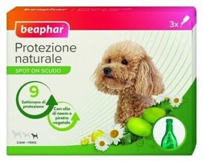 ​Beaphar Spot On per Cani 0 -15 kg con olio di Neem 3 fiale