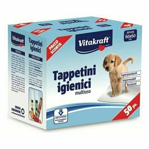 ​Vitakraft Tappetini Igienici 60X60cm 50pz.