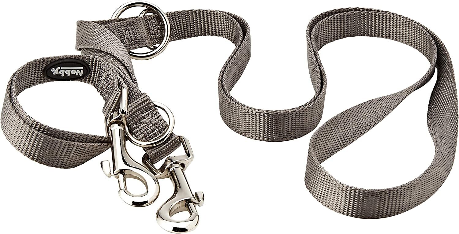 Nobby Guinzaglio Addestramento Classic in Nylon Grigio, Taglia: XS - 10 mm X 200 cm