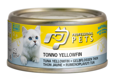 Professional Pets Tonno Yellowfin Alimento Umido Naturale per Gatti 70 g