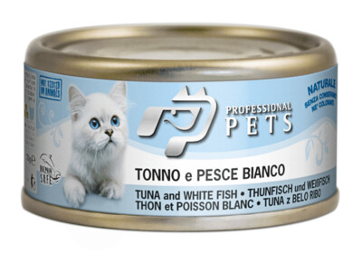 Professional Pets Tonno e Pesce Bianco Alimento Umido Naturale per Gatti 70 g