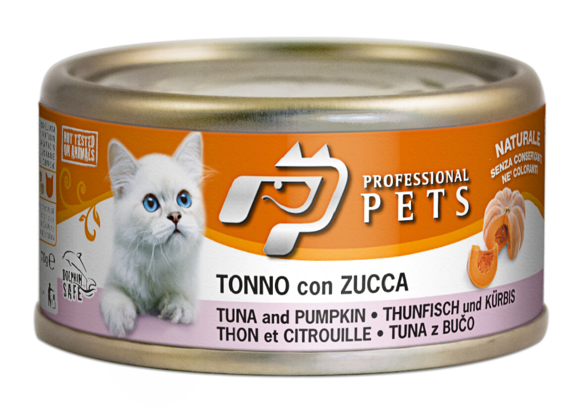 Professional Pets Tonno e Zucca Alimento Umido Naturale per Gatti 70 g