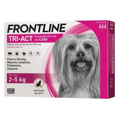 Frontline Tri-Act soluzione spot-on per cani 2-5 kg