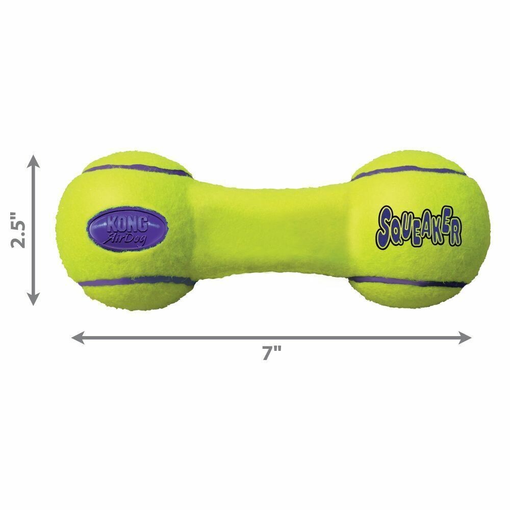 Kong Air Squeaker Dumbbell, Dimensione: Medium-18 cm