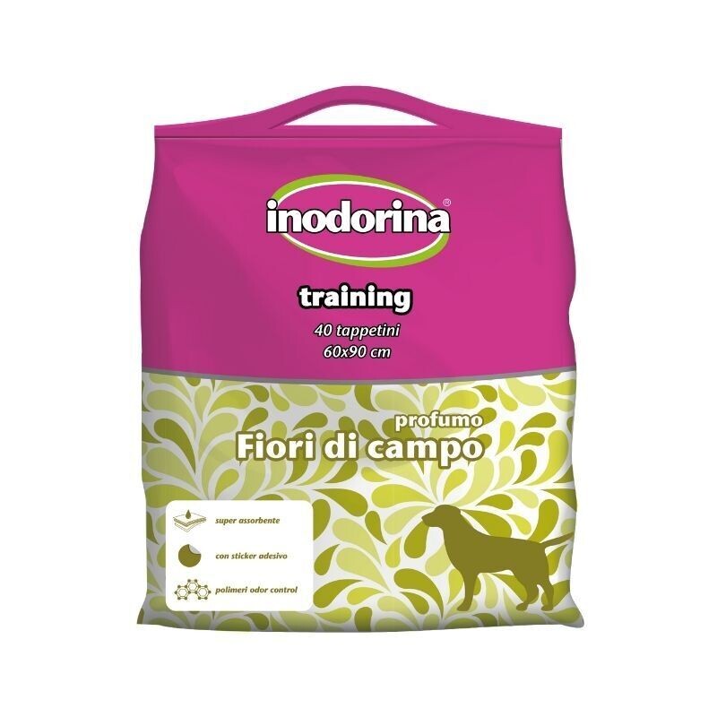 Inodorina Tappetino Igienico Profumato con Adesivi per Cani 60X90 Conf. da 40pz.