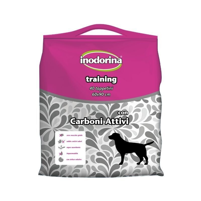 Inodorina Training con Carboni Attivi Traversine Adesive per Cani 60X90 40pz.
