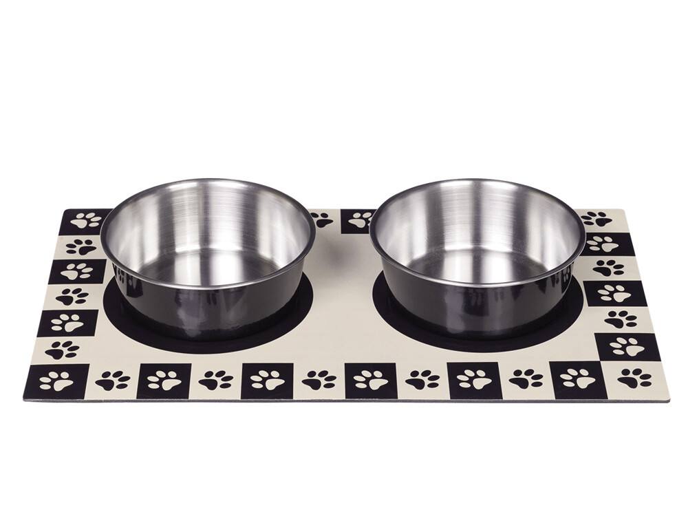 Nobby Magnetic Set L Ciotole in Acciaio con Tappetino Magnetico Ø 16 cm, Modello: 73817