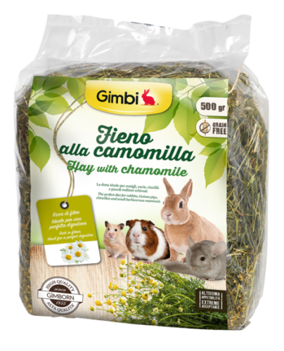 Gimbi Fieno alla camomilla fieno per roditori 500 g