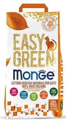 Monge Easy Green Lettiera vegetale per gatti 100% mais Italiano 10 lt