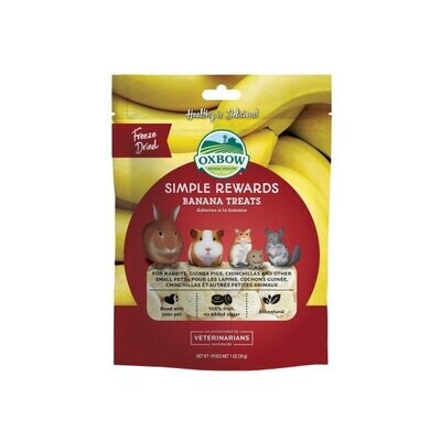 Oxbow Simple Rewards Banana Treats Snack per roditori Banana essiccata 30 g