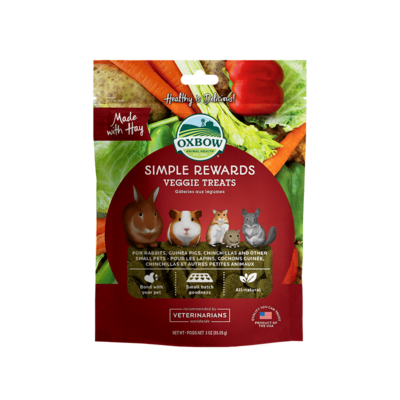 Oxbow Simple Rewards Veggie Treats Snack con erbe e verdure per roditori 85 g