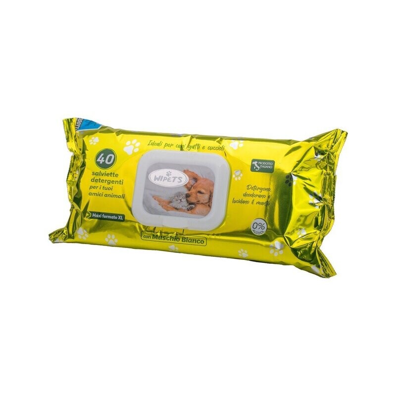 Friends Wipets Salviettine per animali Muschio Bianco 40 pz