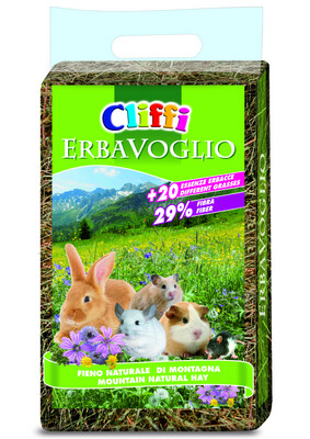 Cliffi Erbavoglio Fieno per conigli e piccoli roditori ricco in Fibre (29%) 1kg