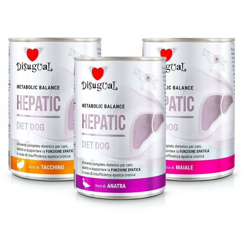 Disugual Hepatic Dog Alimento per cani con problemi epatici 400 g