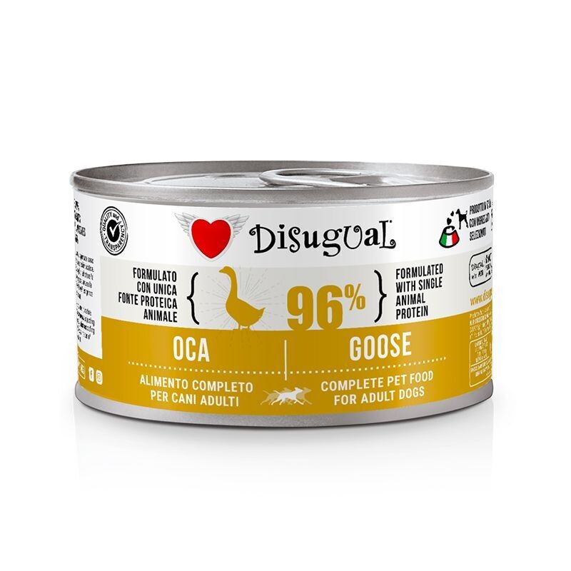 Disugual Patè Umido per cani monoproteico all'oca 96% 150 g