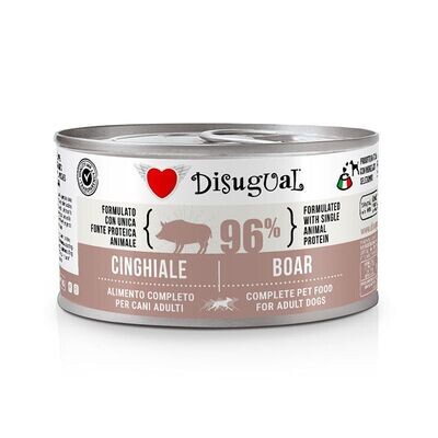 Disugual Patè per Cani Monoproteico al Cinghiale 96% 400 g