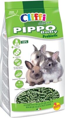 Cliffi Pippo Baby Prebiotic alimento per conigli nani cuccioli e adulti 900 g
