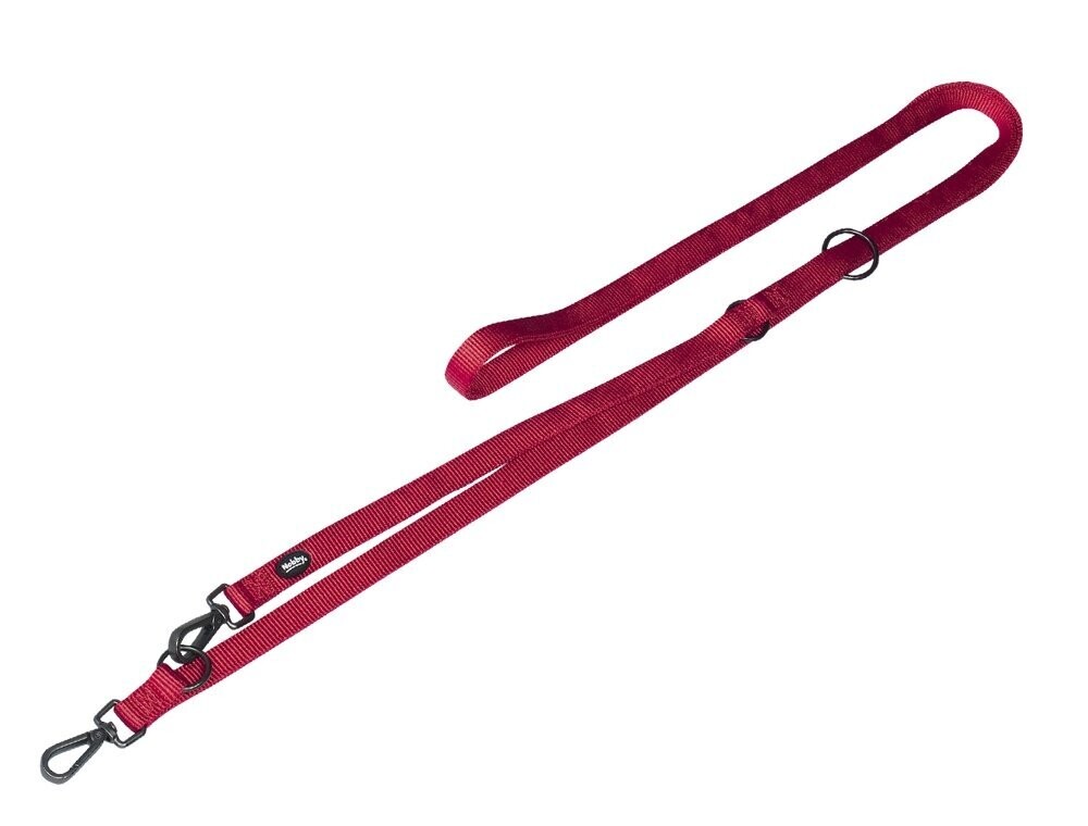 Nobby Guinzaglio Addestramento Classic Comfort per Cani in Nylon 3 metri, Taglia: XS-S 15mmX300cm, Colore: Rosso