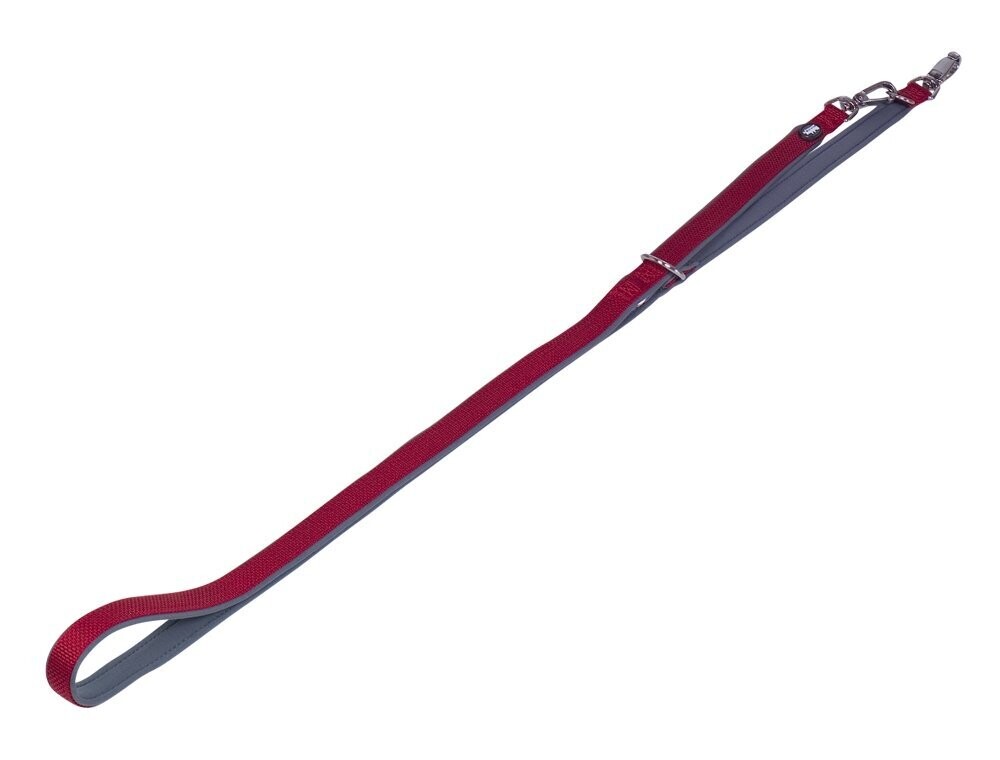 Nobby Guinzaglio Addestramento Classic Preno Royal per Cani in Nylon 2 metri, Taglia: XS-S 15/20mmX200cm, Colore: Rosso
