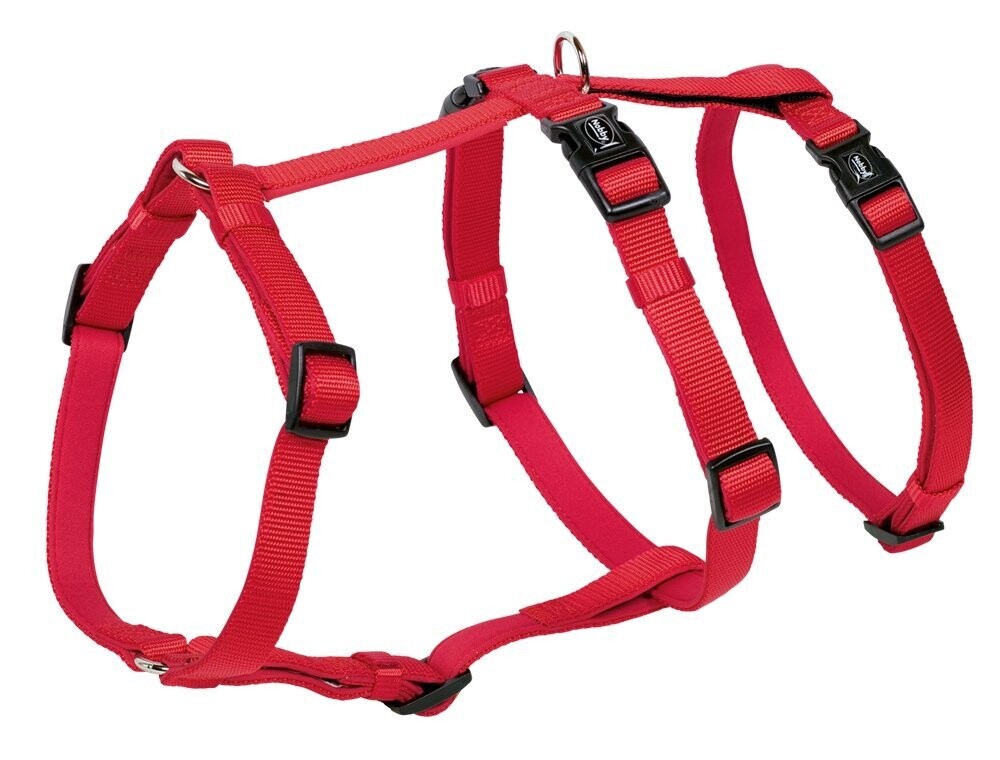 Nobby Pettorina di Sicurezza Turva Pettorina Antifuga per Cani Nylon e Neoprene, Taglia: XS-S Collo 24-34cm Petto 30-40 cm, Colore: Rosso