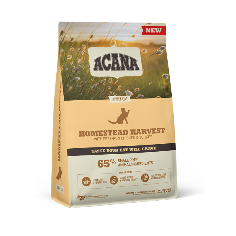 Acana Homestead Harvest Croccantini per Gatti Adulti Alimento Secco 1,8 kg