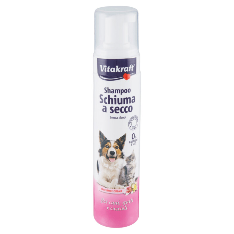 Vitakraft Shampoo a Secco per Cani, Gatti e Cuccioli Profumo Boreale 200 ml