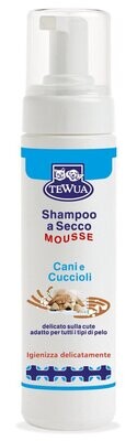 ​Tewua Shampoo a secco Mousse per Cani Adulti e Cuccioli 200ml.