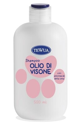 Tewua Shampoo Olio di Visone per Cani e Gatti 500 ml