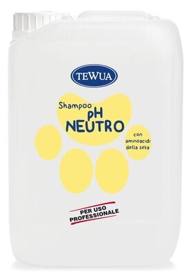 Tewua Shampoo pH neutro per cani e gatti, tanica da 10 Litri