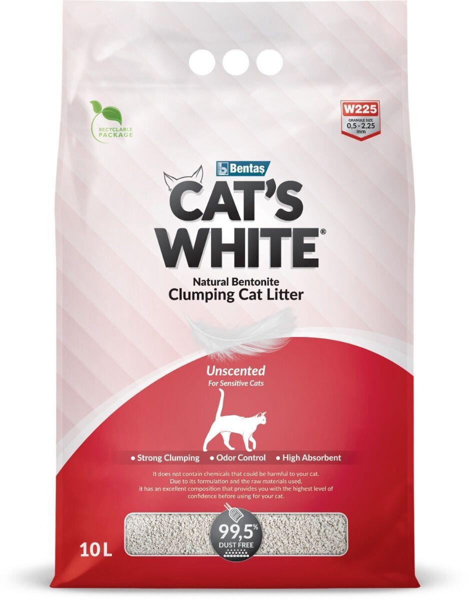 ​Cat's White - Lettiera Agglomerante per Gatti a Gattini Cattura Odore 10L