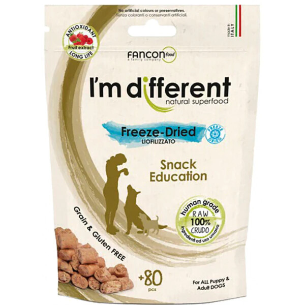 ​I'm Different Freeze Dried Snack Liofilizzato Education per Cani