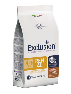Exclusion Renal Pork & Sorghum And Rice Small Breed Alimento per Cani 2 kg