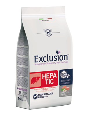 Exclusion Hepatic Pork & Rice And Pea Medium&Large Breed Alimento per Cani 2 kg