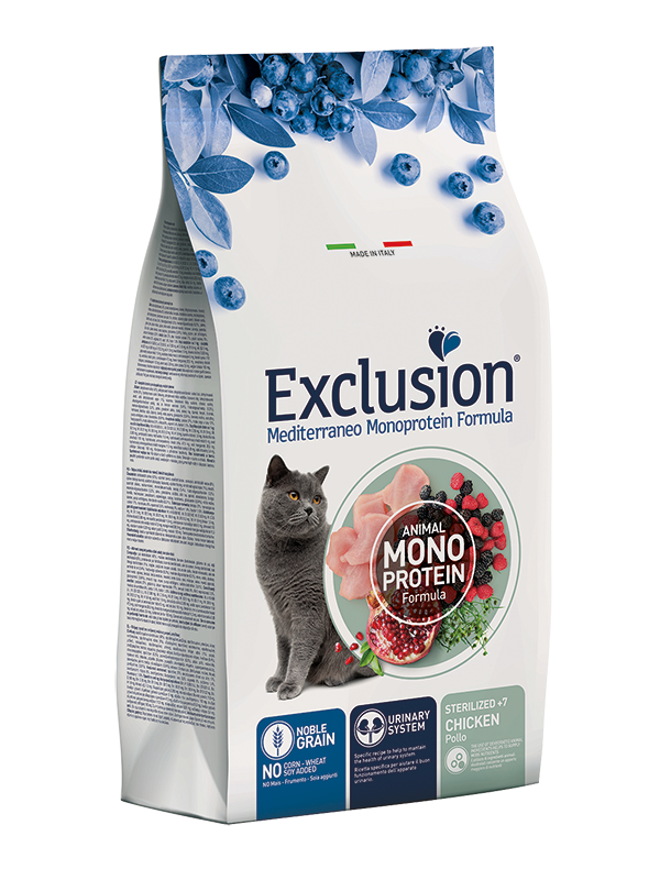 Exclusion Noble Grain Cat Sterilized +7 Chicken Alimento per Gatti al Pollo