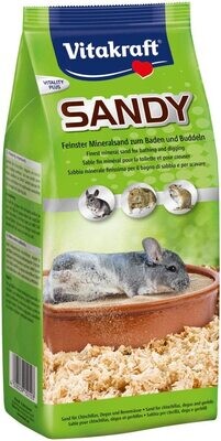 Vitakraft Sandy Sabbia Minerale per la Pulizia di Cincilla Degu e Gerbilli 1 kg