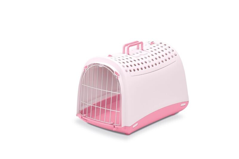 Imac Linus Cabrio Trasportino per cani e gatti con apertura superiore 50x32x34,5, Colore: Rosa