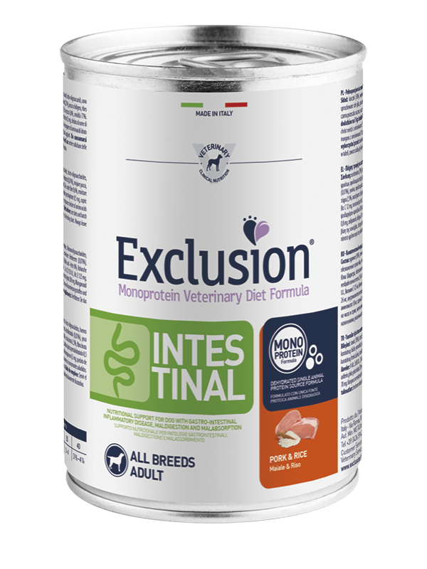 Exclusion Intestinal Pork & Rice All Breeds Alimento Umido Cani 400 g