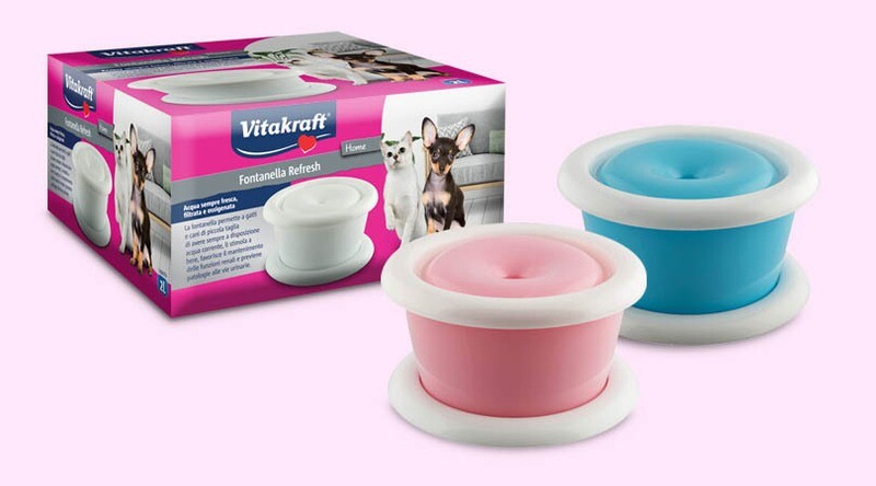 Vitakraft Fontanella Refresh Distributore per Cani e Gatti Dispenser Acqua 2L
